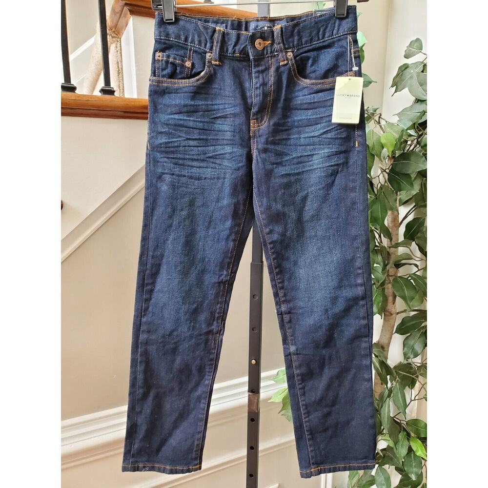 Lucky Brand Youth Blue Denim Cotton Classic Straight Leg Jeans Pant Size 10